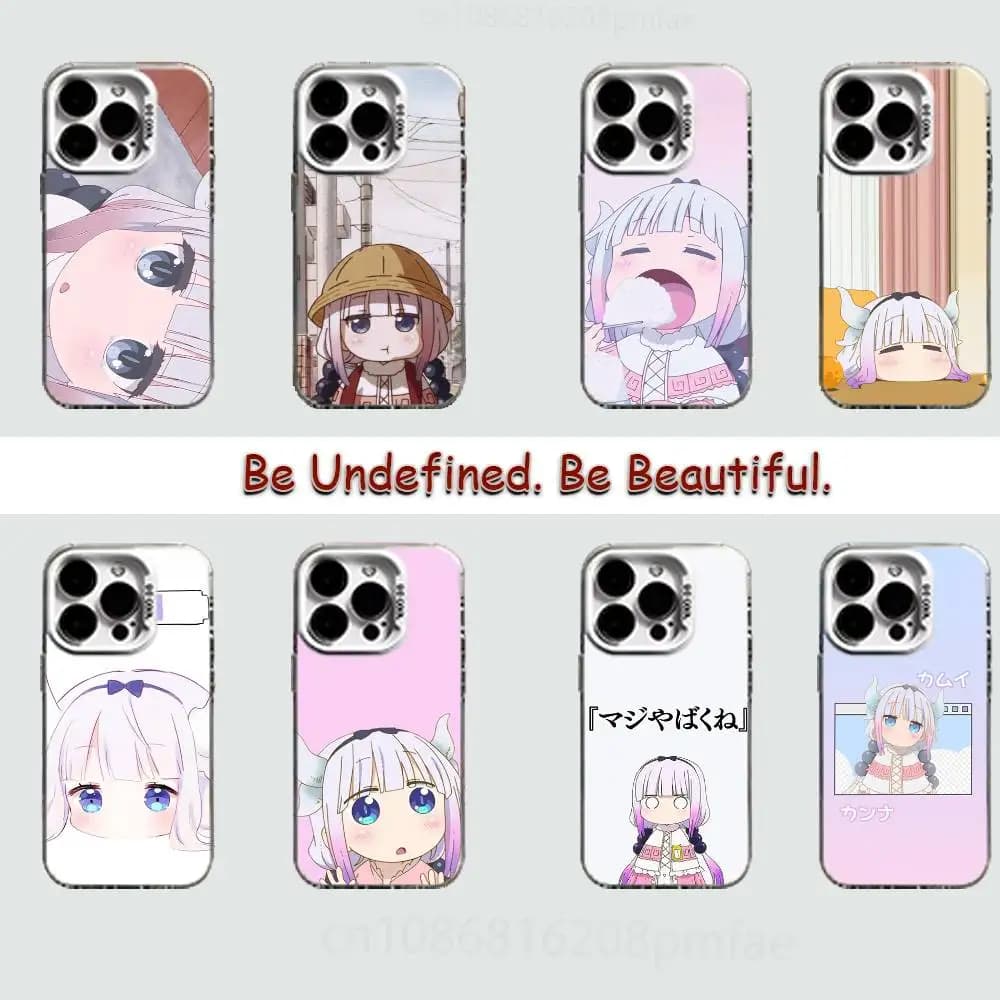 D-Dragon Maid K-Kanna White Shockproof Phone Case For iPhone 17,16,15,14,13,12,11,Pro,XS,Max,Plus,Mini,SE
