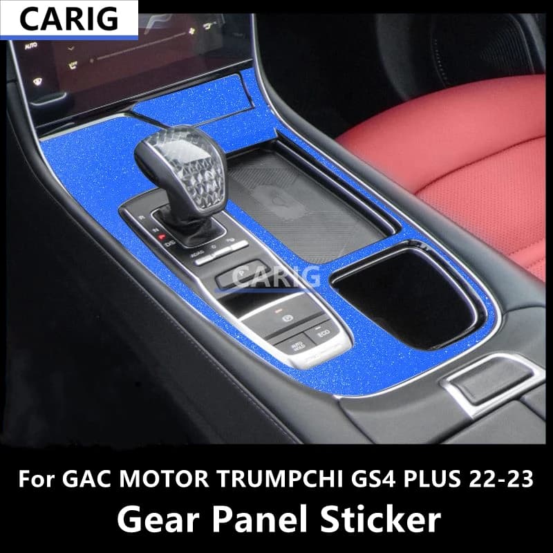 For GAC MOTOR TRUMPCHI GS4 PLUS 22-23 Gear Panel Sticker Modified Carbon Fiber Interior Car Film Accessories Modification
