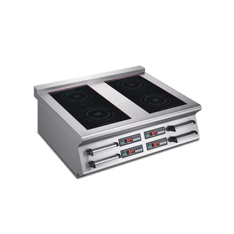 Commercial Tabletop 4 Burner Induction Cooker Range High-Efficiency Electric Stove for Fast Restaurant & Catering Services