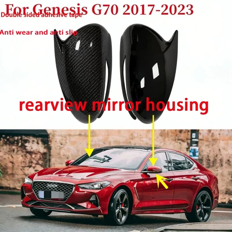Suitable for Genesis G70 modified horn reversing mirror cover protective decorative cover 2017-2023