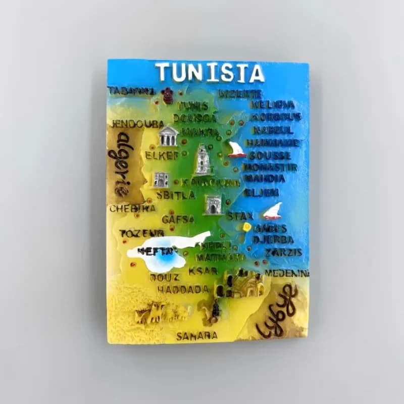 Tunisia Fridge Stickers Africa Travelling Souvenirs Photo Wall Magnetic Stickers Home Decor Wedding Gifts