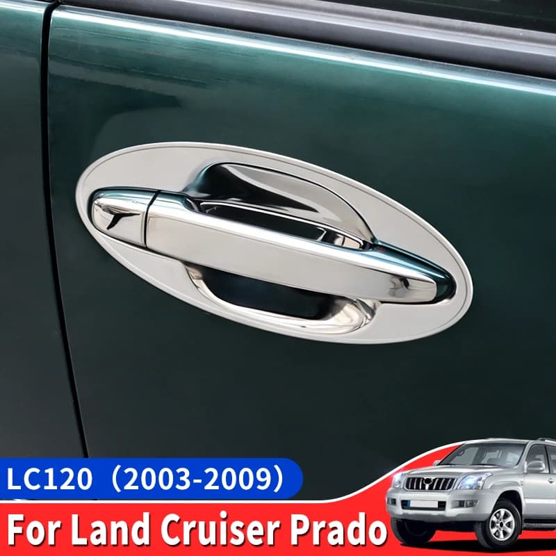For Toyota Land Cruiser Prado 120 2003-2009 Styling Upgrade Decoration Accessories Lc120 FJ120 Chrome Door Handle 2008 2007 2006
