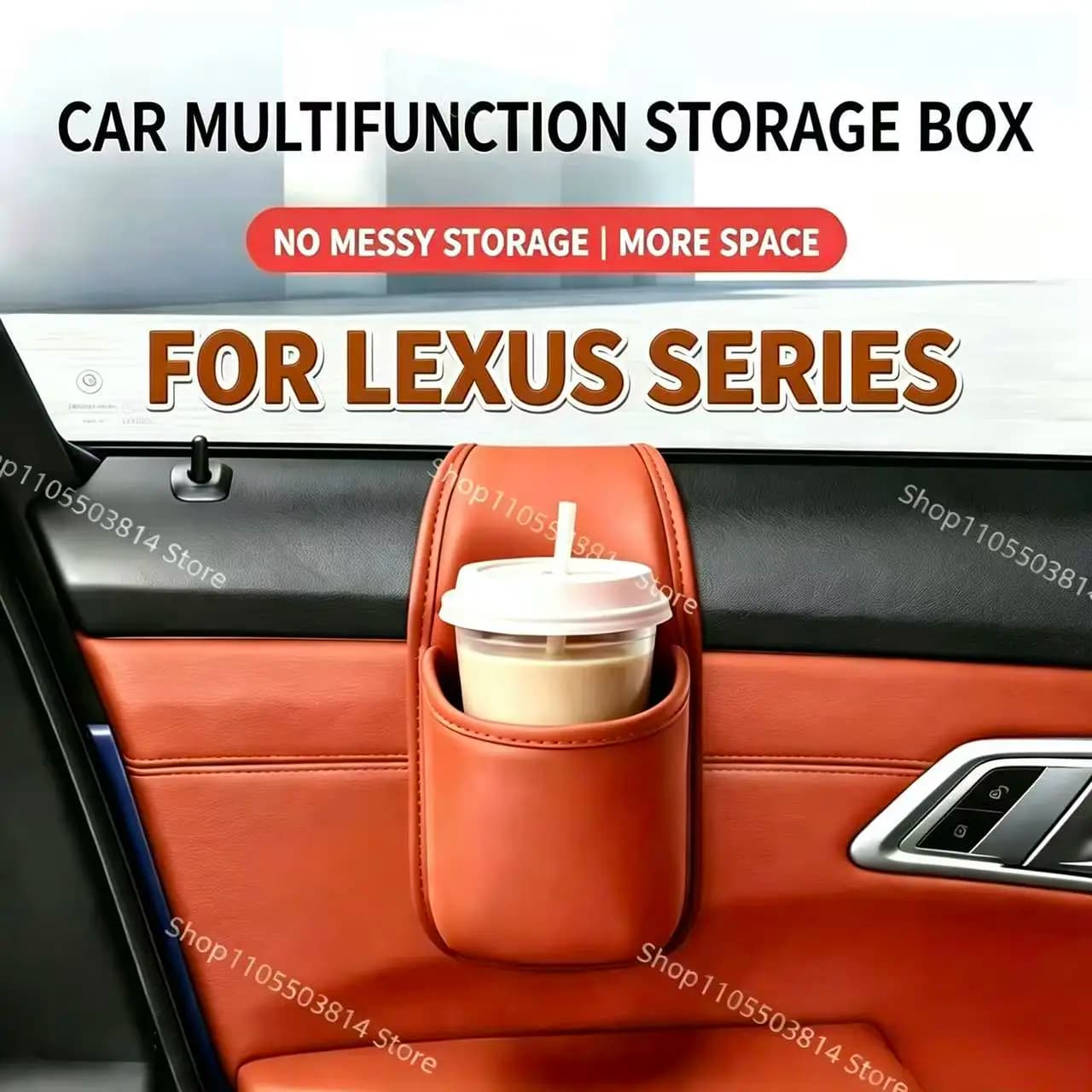 2PCS FOR LEXUS Car Door Hanging Storage Box Glass Gap Storage Bag Cup Holder Multifunctional Water Bottle Organizer Accessories