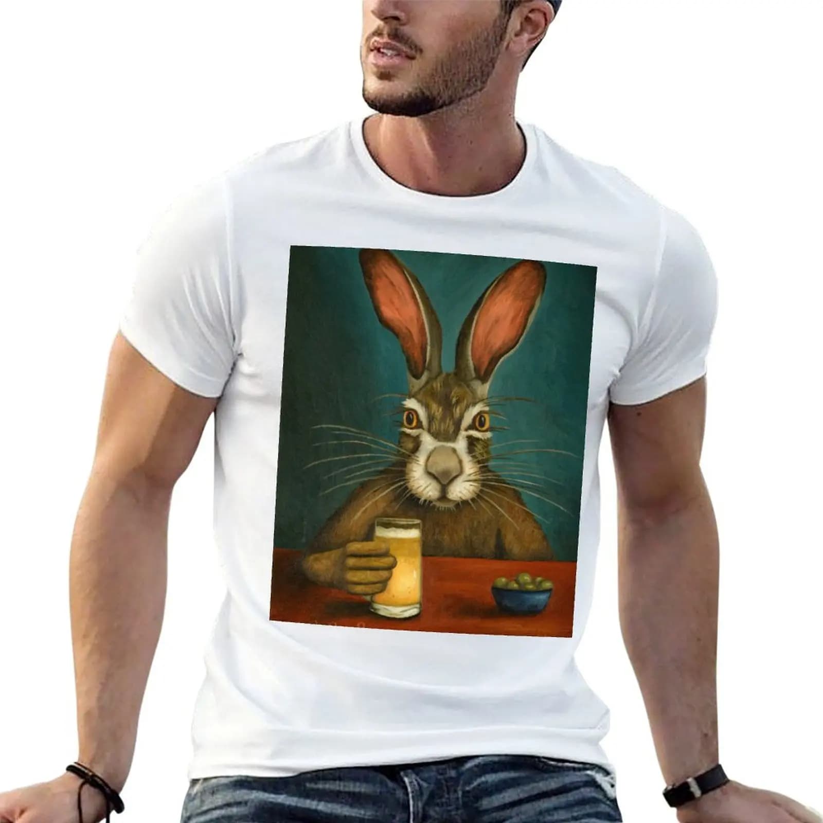 Bunny Hops T-Shirt Work Casual Loose Fit T-Shirt