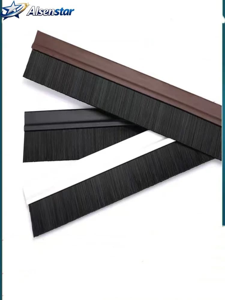 2pcs 50cm Door brush, bottom sealing strip, water blocking brush, H-shaped nylon brush, mosquito and mouse resistant