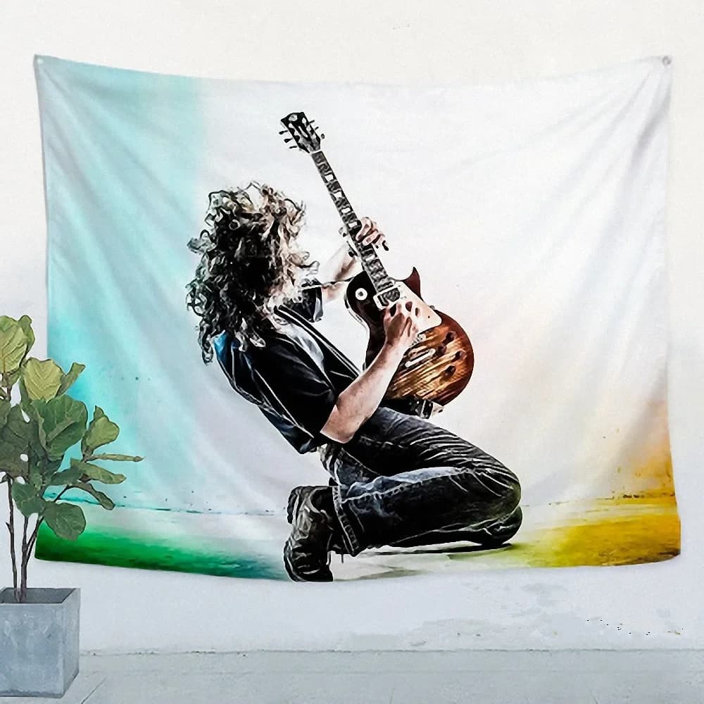 Large Jazz\Reggae\Rock\Heavy metal Music Poster Retro Flag Banner Tapestry Bar Cafe Party Music Festival Background Decor Cloth
