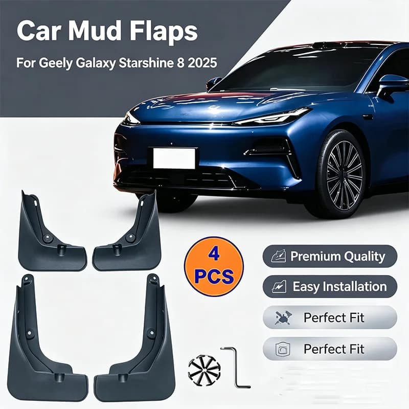 For Geely Galaxy Starshine 8 2025 4Pcs Mud Flaps Splash Guards Front Rear Wheel Fender Mudguards Exterior Protection