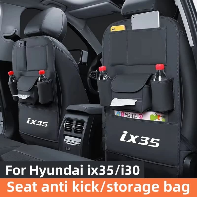 For Hyundai IX35 Palisade Car Seat Anti Kick Pad Leather Seat Back Organizer Anti Scratch Protector Pads 