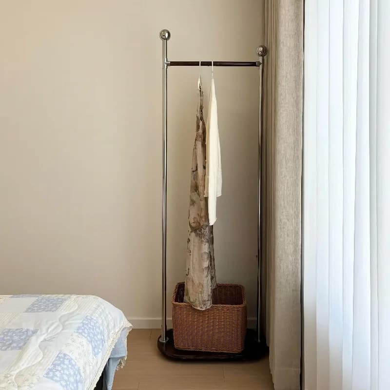 Stylish Minimalist Clothes Racks Drying Storage Modern Japandi Clothes Rack Living Room Design Colgadores De Ropa Room Furniture