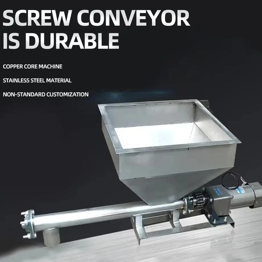 Automatic Feeding Machine 220V Granular Powder Screw Feeder Loading Machine Stainless Steel Screw Feeder Conveyor 60mm Diameter