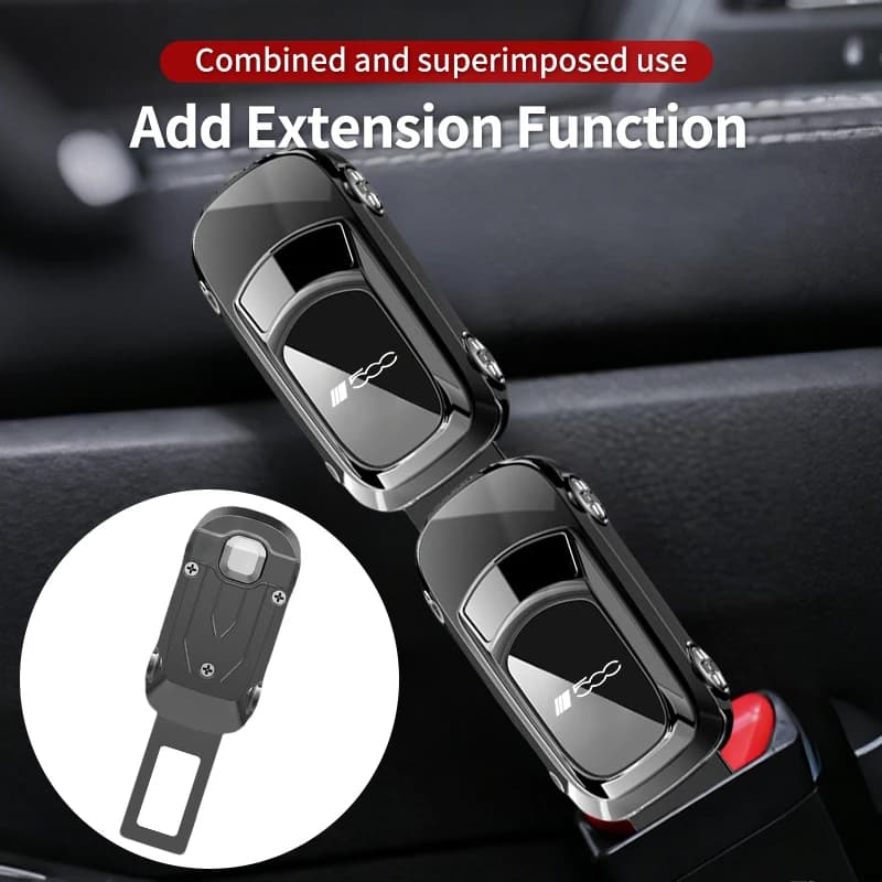Metal Car Seatbelt Buckle Extender Safety Belt Lock Buckle Clip Interior For FIAT 600 500L Abarth Topolino Fastback Cronos Mobi